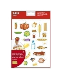 GOMETS APLI TEMATICOS BOLSA 3h REMOVIBLES ALIMENTOS SALUDABLES 81 uds 19227