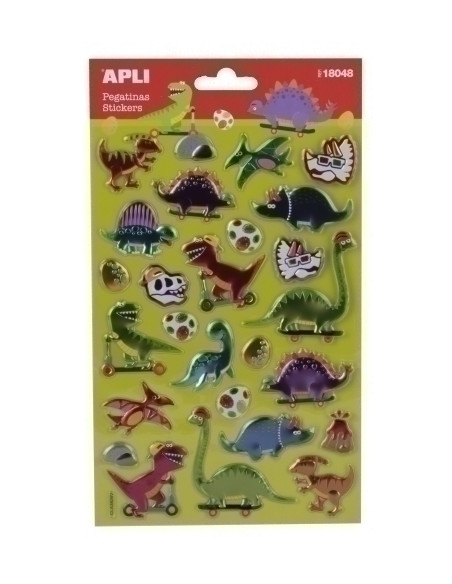 STICKERS APLI BOLSA 1h DINOSAURIOS  18048