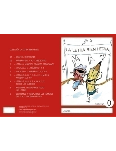 CUADERNO REBOST CAS LA LETRA BIEN HECHA  MAYUSCULAS  N 0