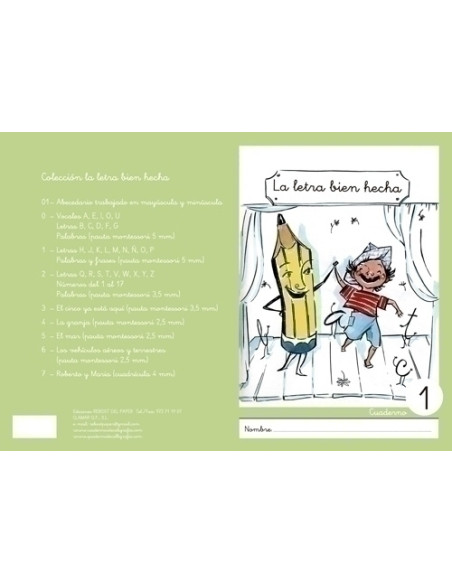 CUADERNO REBOST CAS LA LETRA BIEN HECHA  MINUSCULAS  N 1