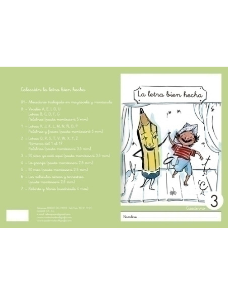 CUADERNO REBOST CAS LA LETRA BIEN HECHA  MINUSCULAS  N 3