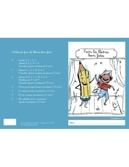 CUADERNO REBOST CAT FEM LA LLETRA BEN FETA  MINUSCULAS  N 0