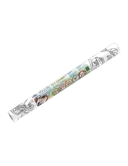 ROLLO ADHESIVO INFO CREATIVE BLANCO 500x60 cm XL IMPRESO PARA COLOREAR