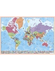 VADE SOBREMESA ERIK ESCOLAR 35x49 MAPA MUNDO