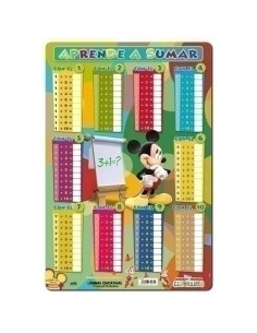 LAMINA ESCOLAR ERIK PVC 40x595 DIDACTICA APRENDE A SUMAR MICKEY