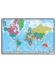 LAMINA ESCOLAR ERIK PVC 40x595 DIDACTICA MAPA MUNDO