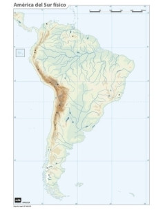 MAPA MUDO ERIK COLOR FISICO AMERICA DEL SUR