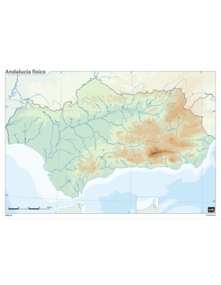 MAPA MUDO ERIK COLOR FISICO ANDALUCIA