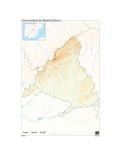 MAPA MUDO ERIK COLOR FISICO COMUNIDAD DE MADRID