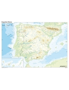 MAPA MUDO ERIK COLOR FISICO ESPAÑA