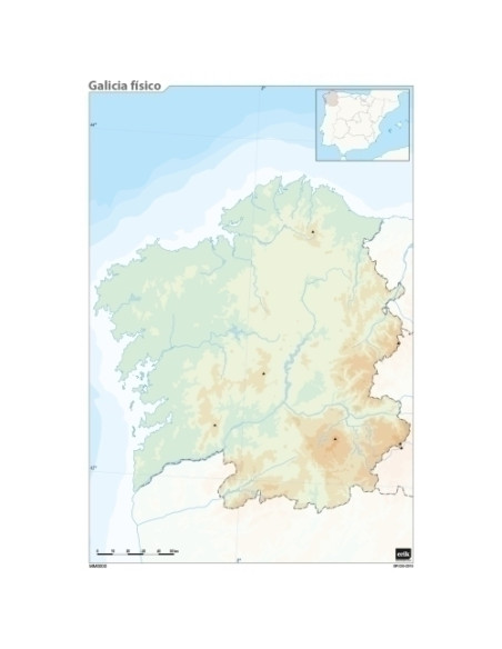 MAPA MUDO ERIK COLOR FISICO GALICIA