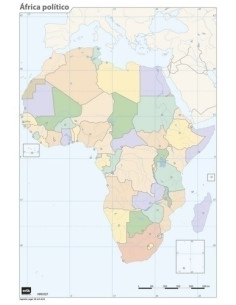 MAPA MUDO ERIK COLOR POLITICO AFRICA