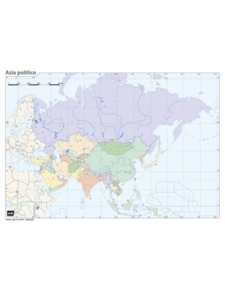 MAPA MUDO ERIK COLOR POLITICO ASIA