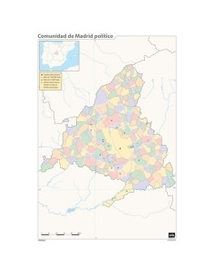 MAPA MUDO ERIK COLOR POLITICO COMUNIDAD DE MADRID