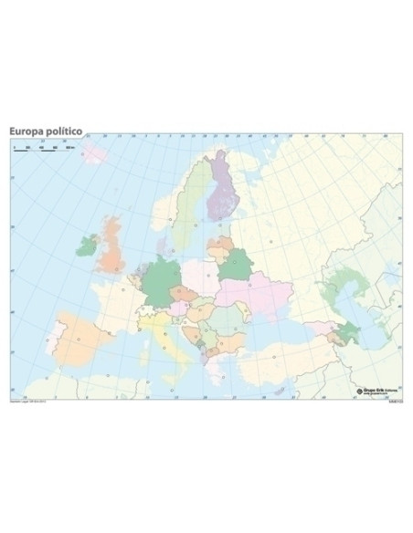 MAPA MUDO ERIK COLOR POLITICO EUROPA