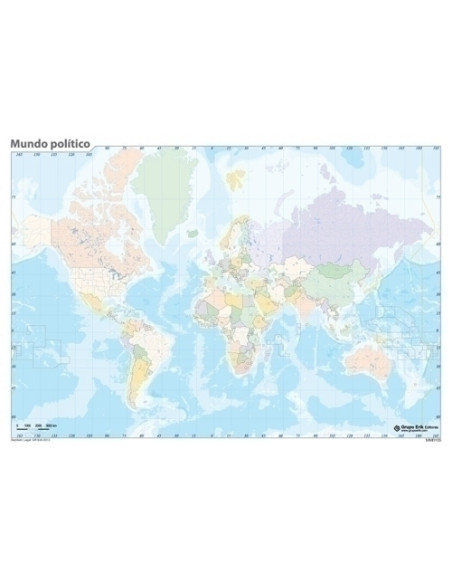 MAPA MUDO ERIK COLOR POLITICO MUNDO