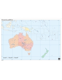 MAPA MUDO ERIK COLOR POLITICO OCEANIA