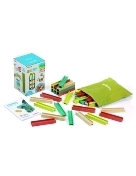 JUEGO EDUCATIVO MINILAND DE CONSTRUCCION ECO BEAMS BUILDING SET 2-6 AÑOS
