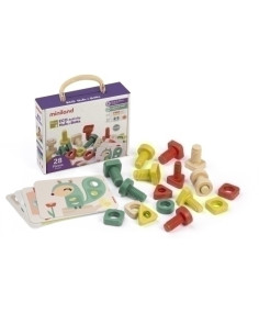 JUEGO EDUCATIVO MINILAND TORNILLOS Y TUERCAS ECO ACTIVITY NUTS & BOLTS 2-5 AÑOS