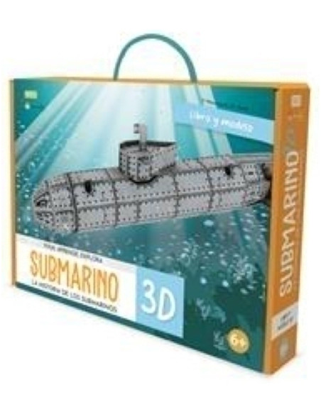 PUZLE 3D Y LIBRO SASSI MANOLITO BOOKS CONSTRUYE EL SUBMARINO 3D  6 años