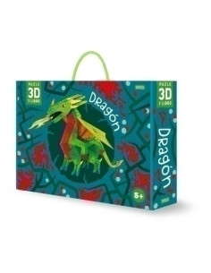 PUZLE 3D Y LIBRO SASSI MANOLITO BOOKS DRAGON 3D  55 PIEZAS 5 años