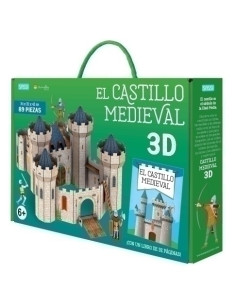 PUZLE 3D Y LIBRO SASSI MANOLITO BOOKS EL CASTILLO MEDIEVAL 3D 89 PIEZAS 6 años
