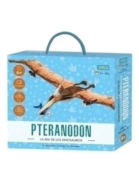 PUZLE 3D Y LIBRO SASSI MANOLITO BOOKS PTERANODON 3D 68 PIEZAS 6 años