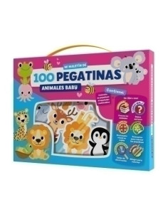 JUEGO IMAGILAND MALETIN 100 PEGATINAS ANIMALES BABY