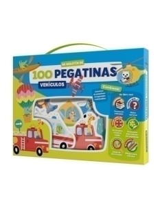 JUEGO IMAGILAND MALETIN 100 PEGATINAS VEHICULOS