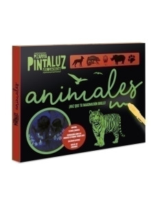 JUEGO IMAGILAND PIZARRA PINTALUZ FLUORESCENTE ANIMALES
