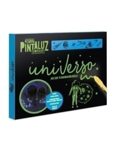 JUEGO IMAGILAND PIZARRA PINTALUZ FLUORESCENTE UNIVERSO