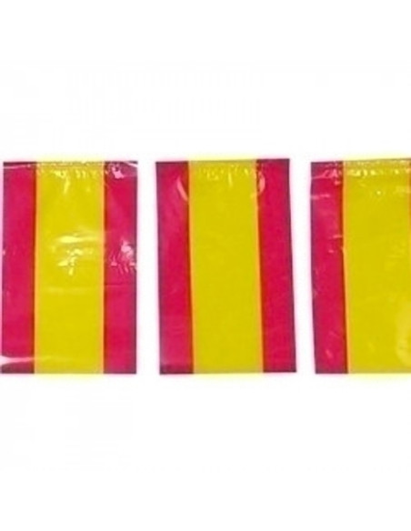 BANDERAS PLASTICO ESPAÑOLA  B-50 MTS dos tiras de 25 metros