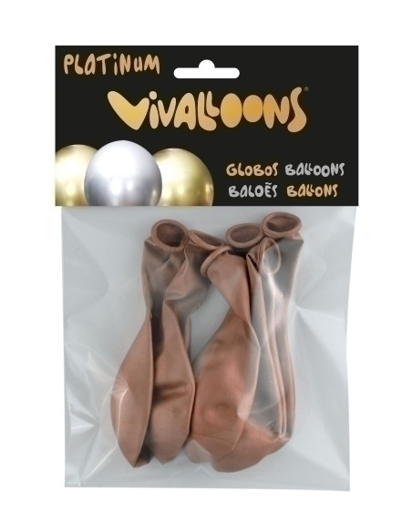 GLOBO VIVALLOONS PLATINUM COBRE BOLSA DE 6