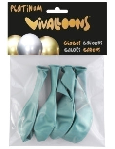 GLOBO VIVALLOONS PLATINUM VERDE BOLSA DE 6