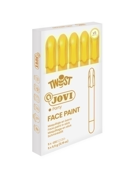 MAQUILLAJE JOVI BARRA TWIST MAKE de 55 g CAJA de 5 AMARILLO