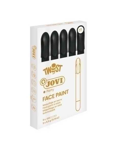 MAQUILLAJE JOVI BARRA TWIST MAKE de 55 g CAJA de 5 NEGRO
