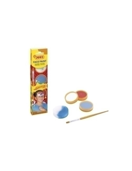 MAQUILLAJE JOVI CREMA FACE PAINT  SET ADVENTURE BOTE de 8 ml CAJA DE 3  ACCESORIOS
