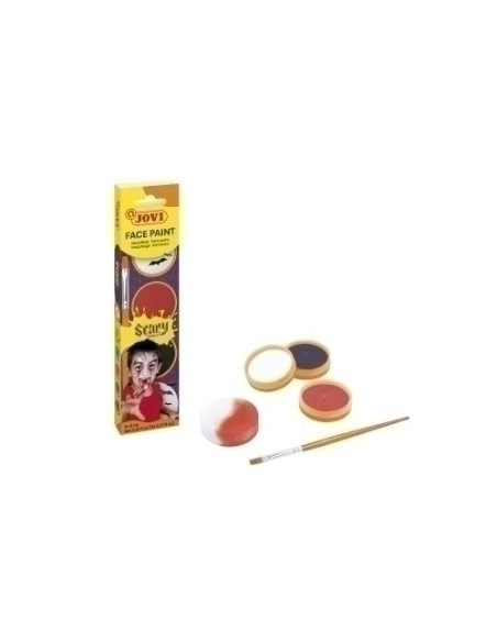 MAQUILLAJE JOVI CREMA FACE PAINT  SET SCARY BOTE de 8 ml CAJA DE 3  ACCESORIOS