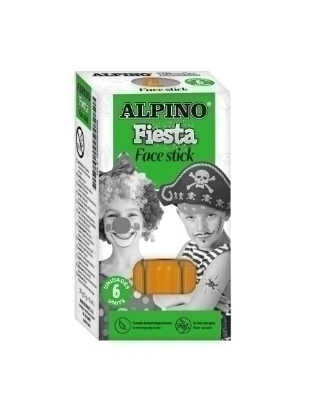 MAQUILLAJE ALPINO FIESTA FACE STICK BARRA de 5 gr NARANJA