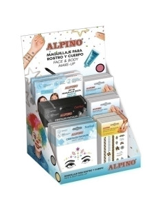 MAQUILLAJE ALPINO GAMA SUMMER SURTIDO EXPOSITOR DE 68  6x DL000630 SET CRISTALES FACIALES PRINCESS  6x DL000631 SET CRISTALES FA