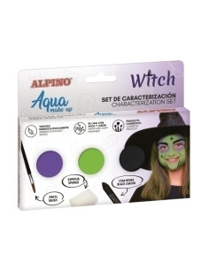 MAQUILLAJE ALPINO MAKE-UP POLVERA AQUA SET DE CARACTERIZACION BRUJA