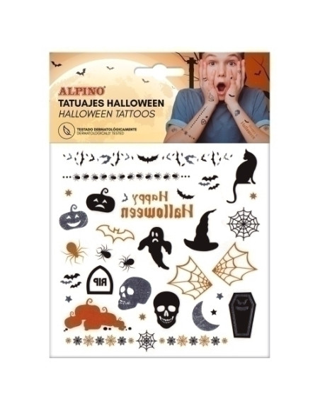 MAQUILLAJE ALPINO TATUAJES TEMPORALES HALLOWEEN