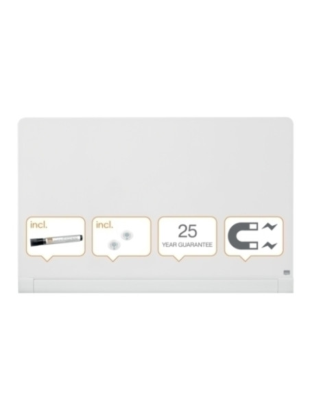 PIZARRA CRISTAL MAGNETICA NOBO DIAMOND REDONDEADA 1264x711 BLANCA