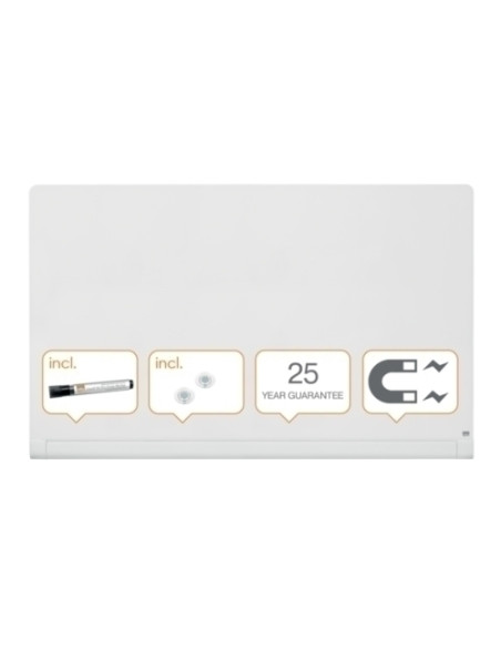 PIZARRA CRISTAL MAGNETICA NOBO DIAMOND REDONDEADA 1883x1053 BLANCA
