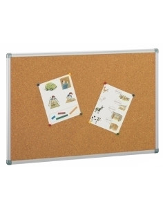 TABLERO CORCHO FAIBO SOLIDO MARCO ALUMINIO  60x90 cm