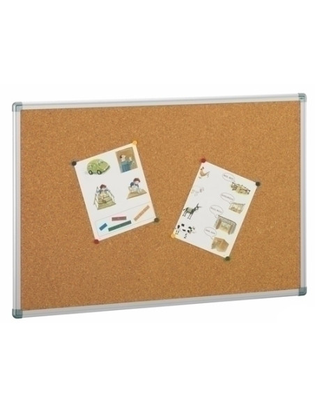 TABLERO CORCHO FAIBO SOLIDO MARCO ALUMINIO 122x244 cm