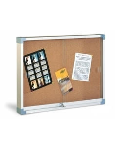 VITRINA ANUNCIOS FAIBO CORCHO de ALUMINIO y CRISTAL 80x100 cm