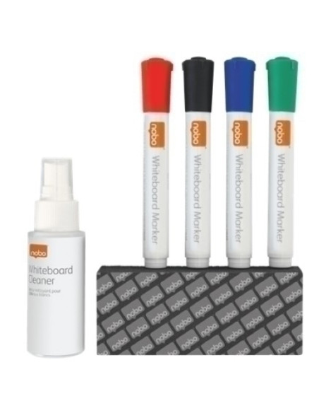 KIT PIZARRA BLANCA REXEL 4 MARCADORES BORRADOR y SPRAY
