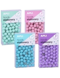 AGUJA SEÑALIZADORA PORTAETIQUETAS APLI Ø 09x 20 mm CAJA de 100 SURTIDAS