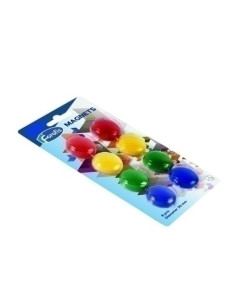 IMANES REDONDOS FOROFIS 30 mm COLORES SURTIDOS BLISTER de 8